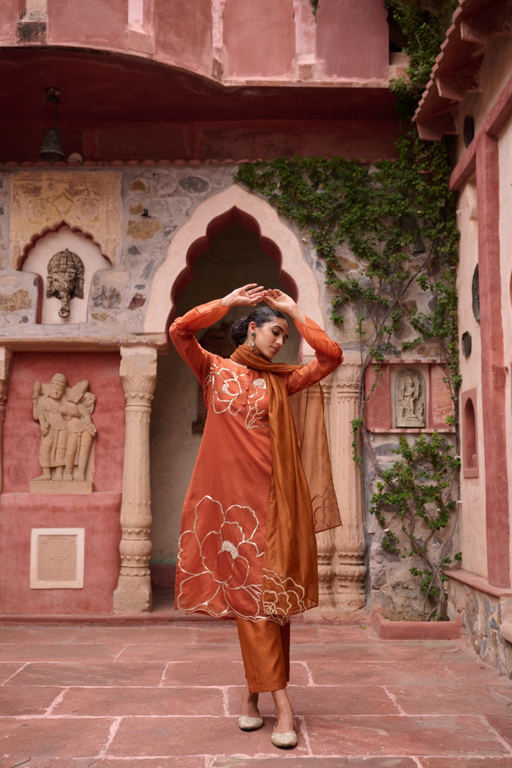 Sangini Apricot Premium Suit set