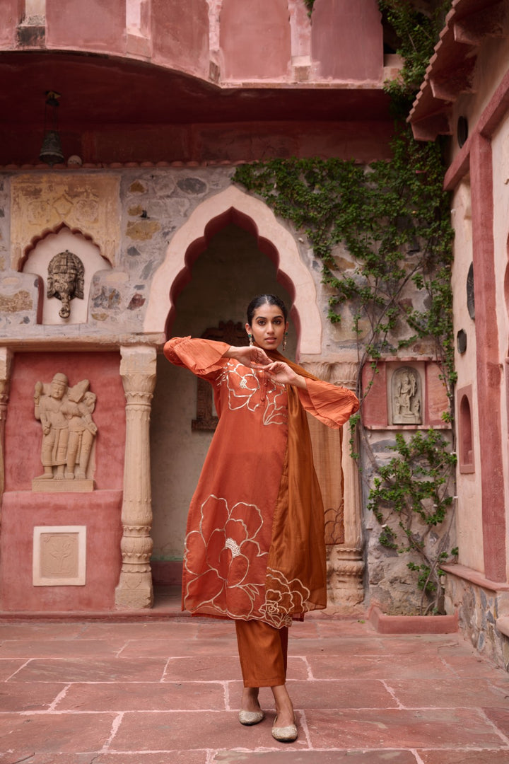 Sangini Apricot Premium Suit set