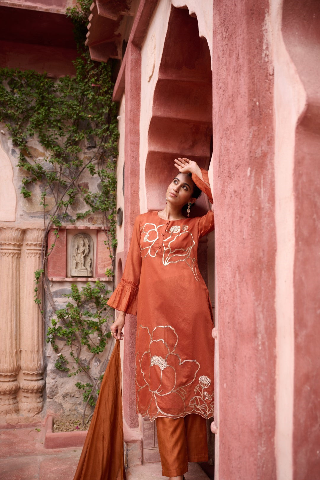 Sangini Apricot Premium Suit set