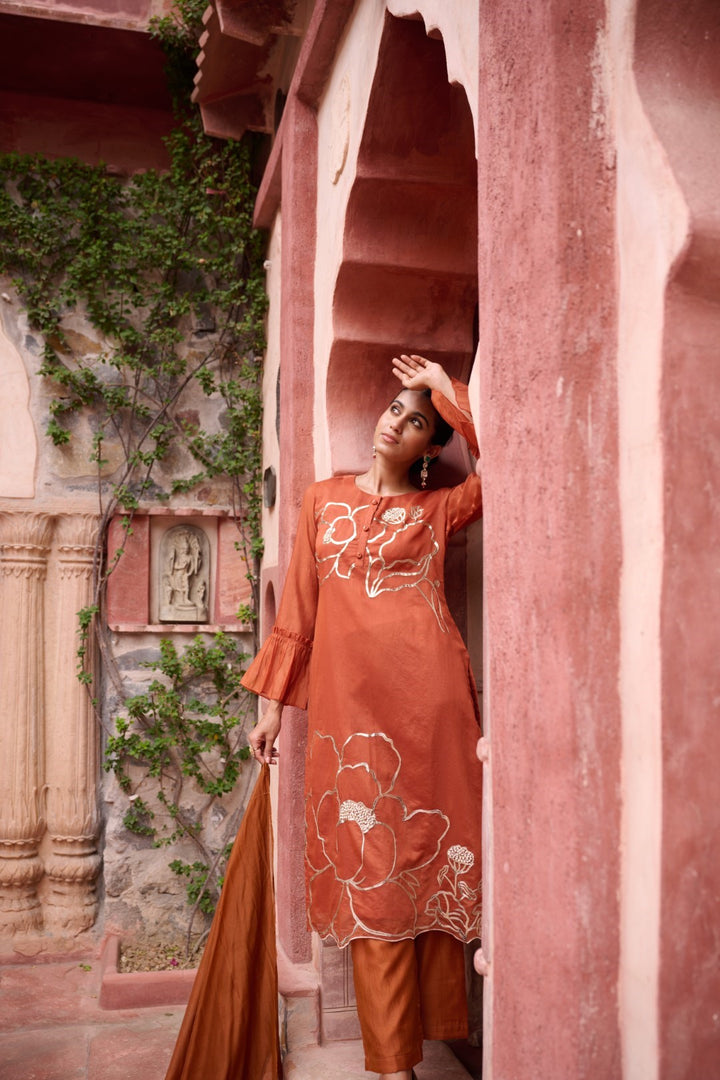 Sangini Apricot Premium Suit set