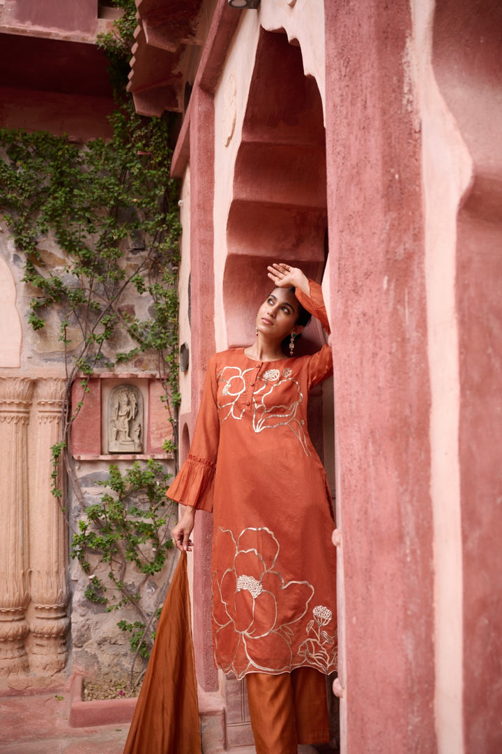 Sangini Apricot Premium Suit set