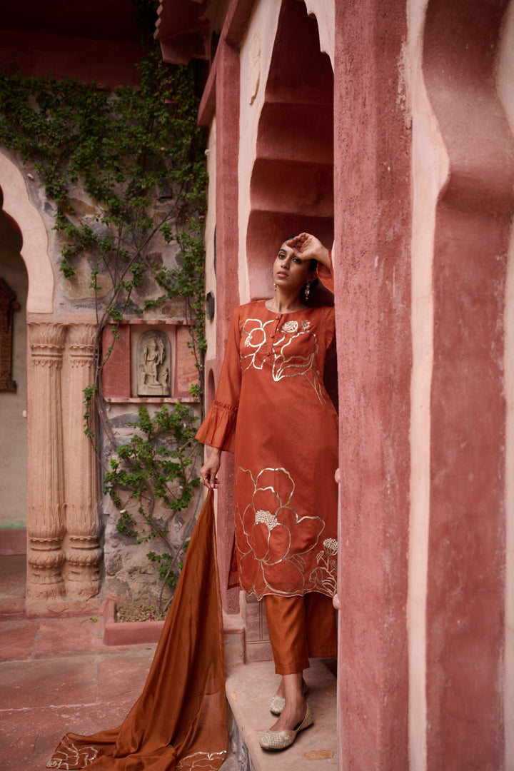 Sangini Apricot Premium Suit set