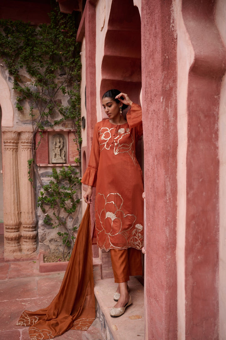 Sangini Apricot Premium Suit set