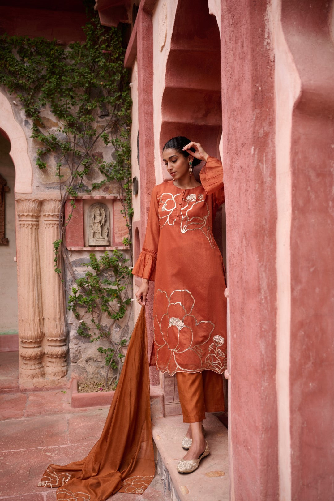 Sangini Apricot Premium Suit set