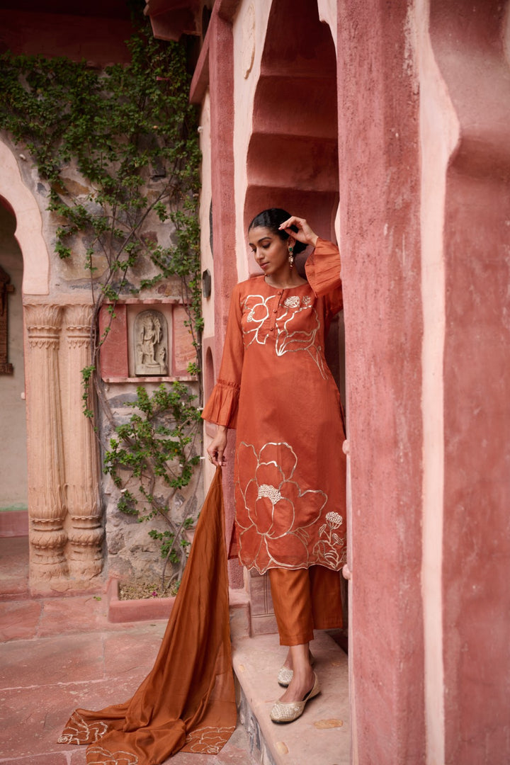 Sangini Apricot Premium Suit set