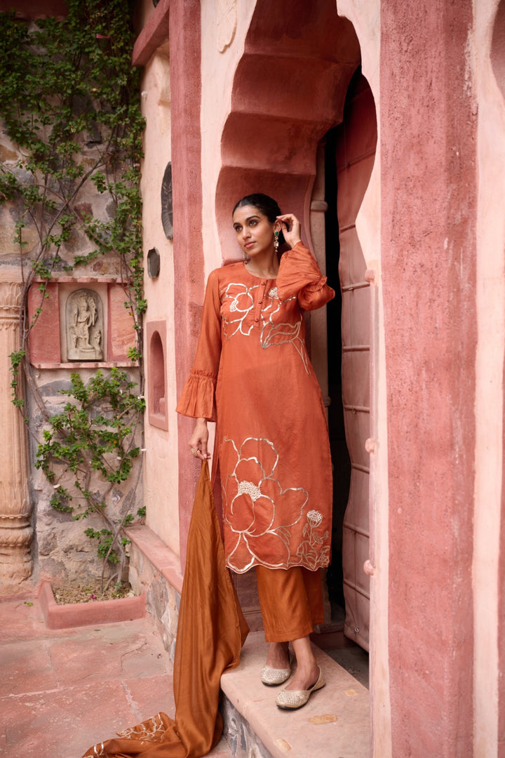 Sangini Apricot Premium Suit set