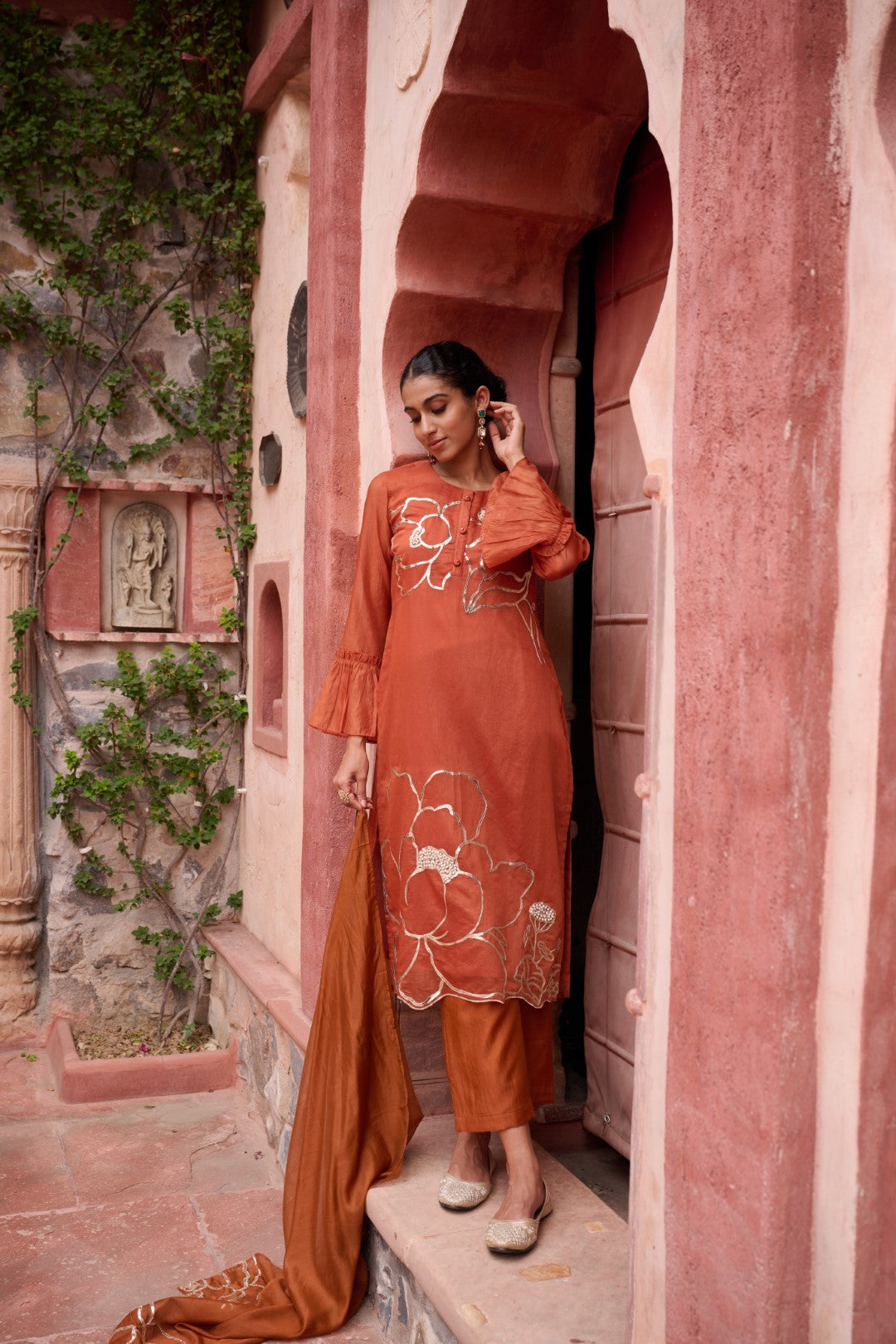 Sangini Apricot Premium Suit set