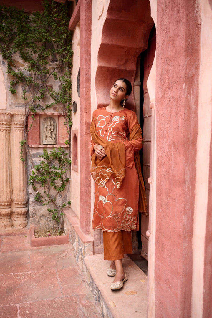 Sangini Apricot Premium Suit set