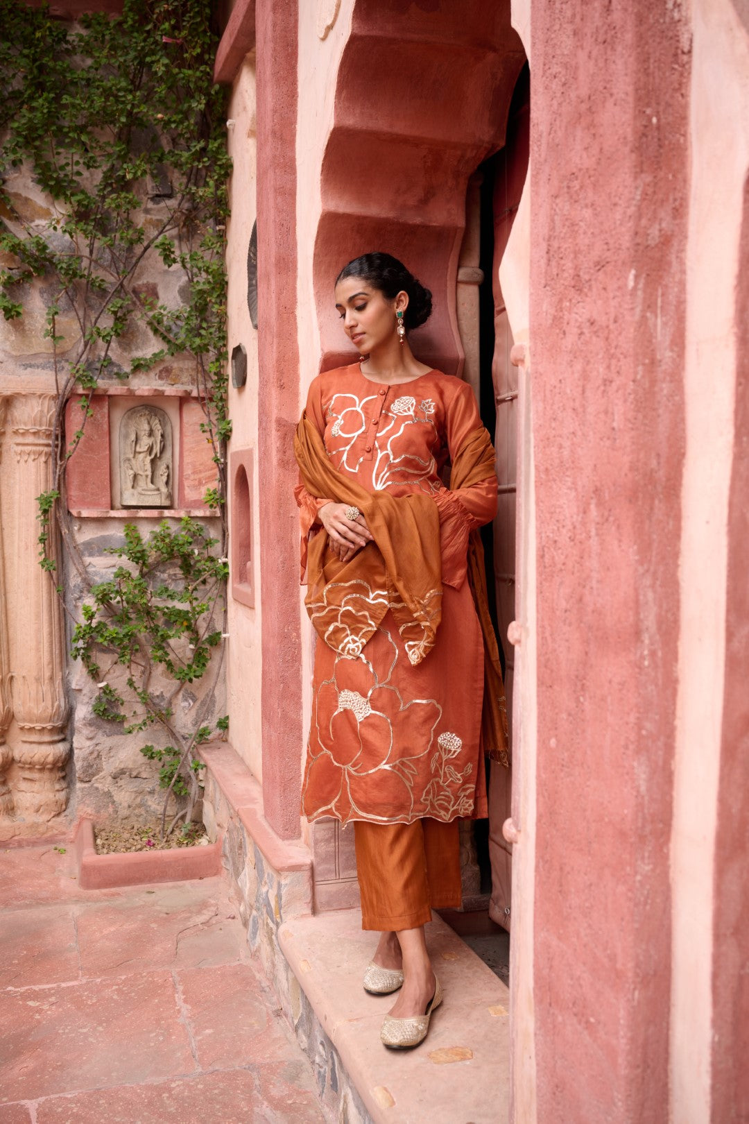 Sangini Apricot Premium Suit set