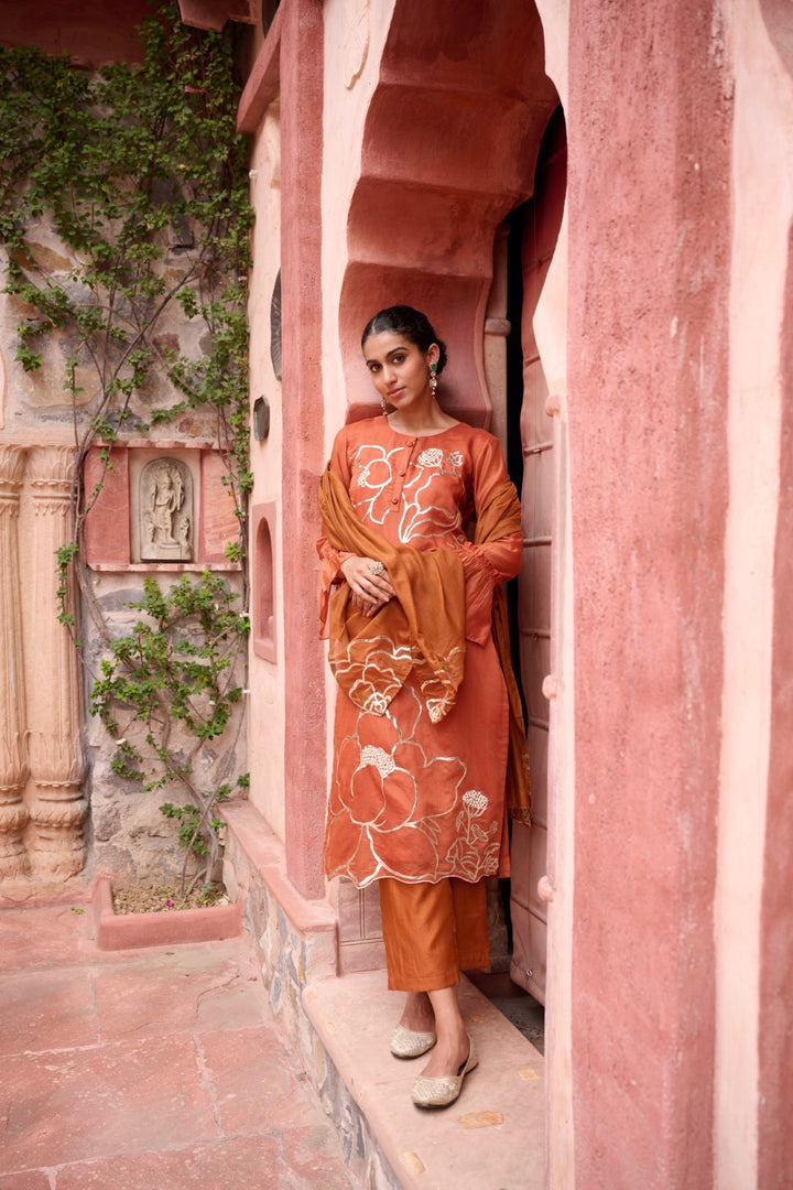 Sangini Apricot Premium Suit set