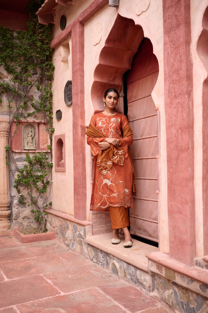 Sangini Apricot Premium Suit set