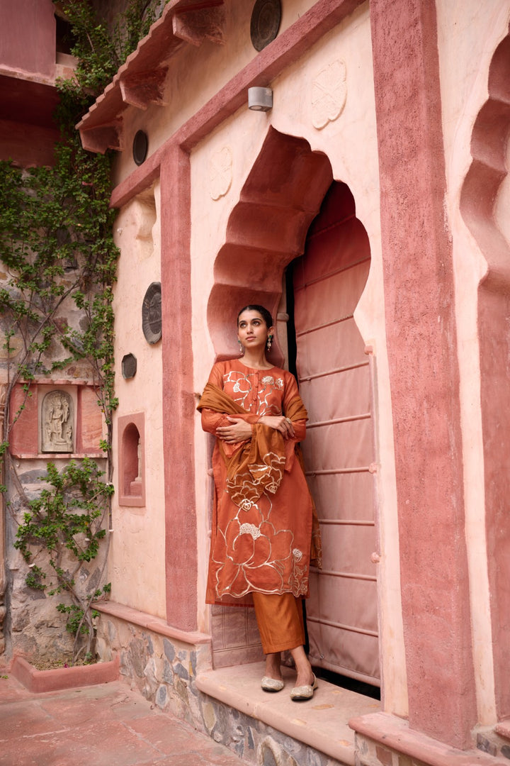 Sangini Apricot Premium Suit set