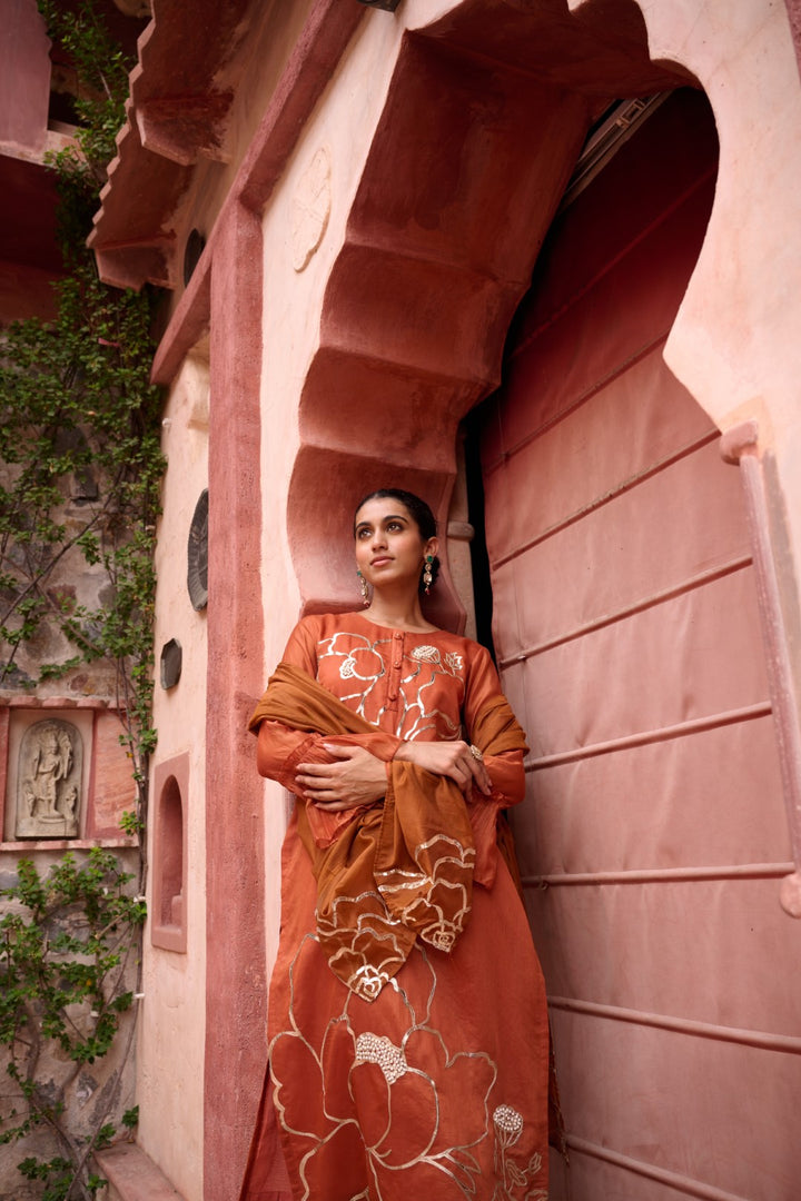 Sangini Apricot Premium Suit set