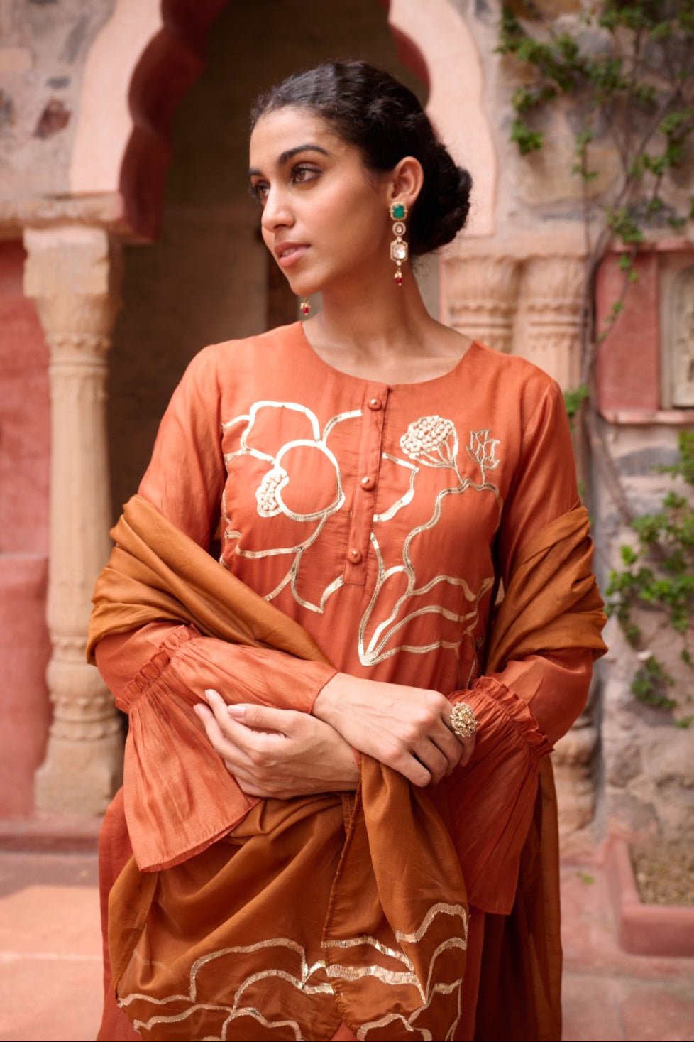 Sangini Apricot Premium Suit set