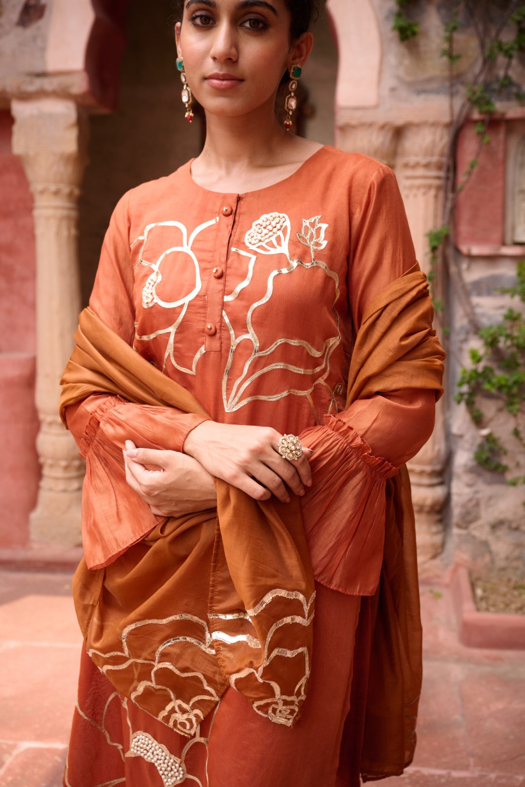Sangini Apricot Premium Suit set
