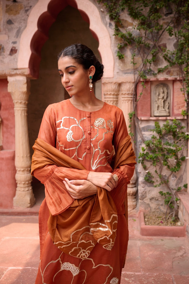 Sangini Apricot Premium Suit set