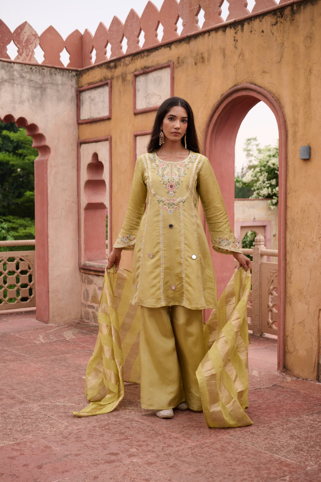 Sangini Ocre Premium Suit Work Set