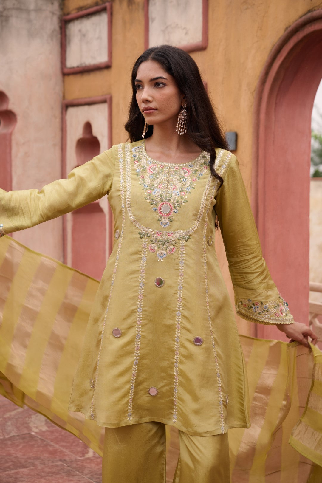 Sangini Ocre Premium Suit Work Set