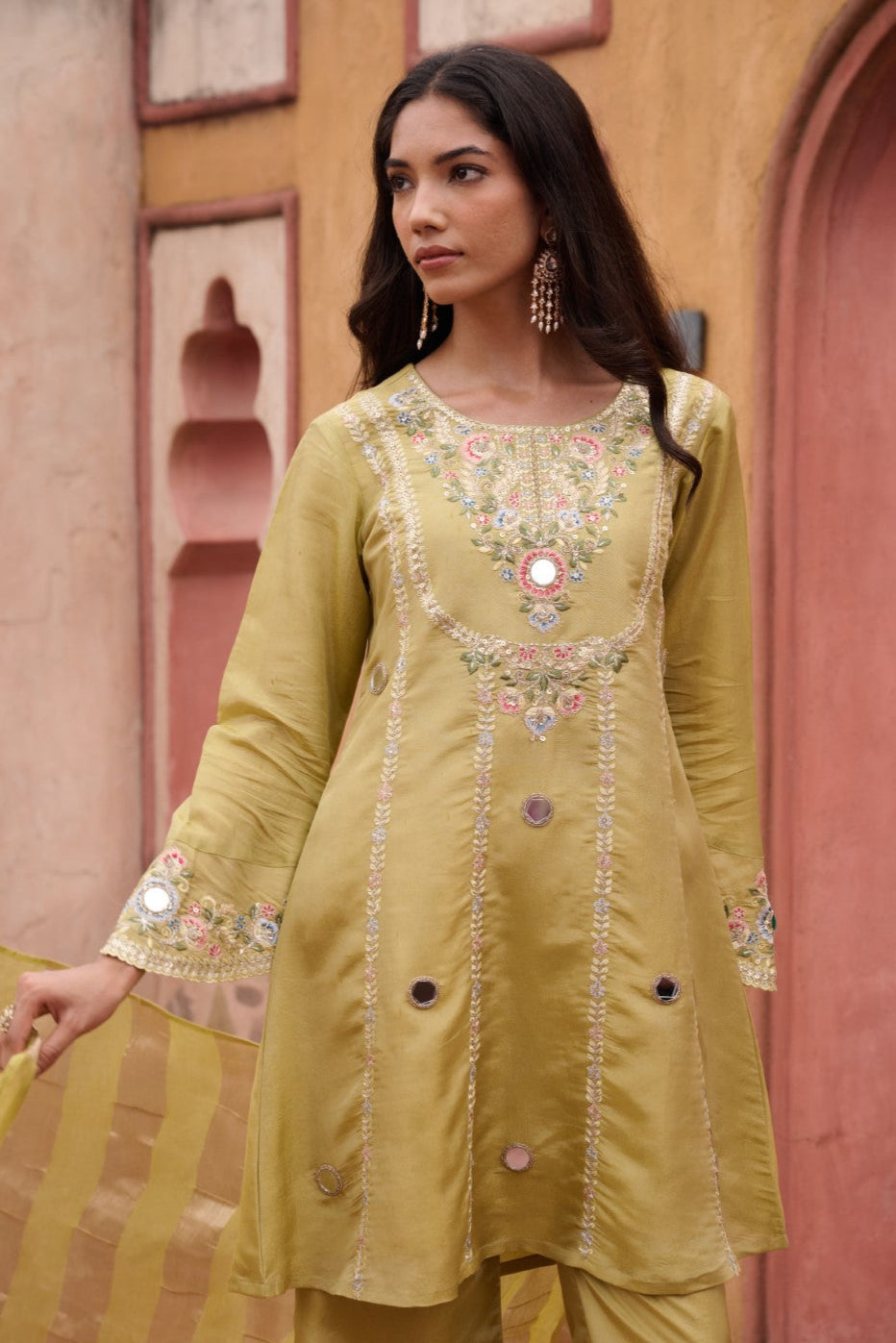 Sangini Ocre Premium Suit Work Set