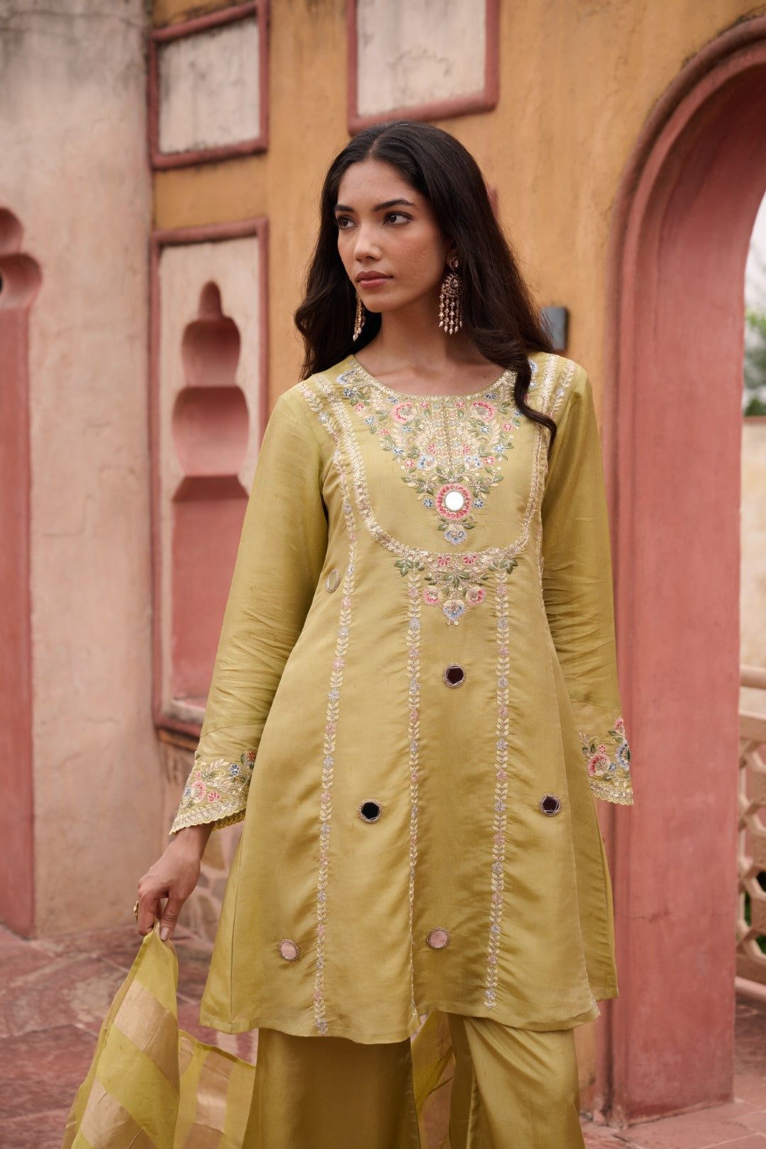 Sangini Ocre Premium Suit Work Set