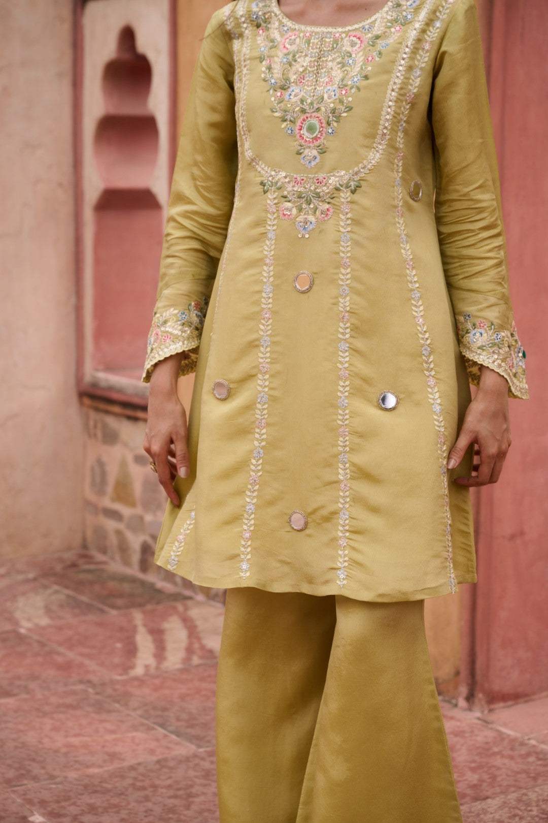 Sangini Ocre Premium Suit Work Set