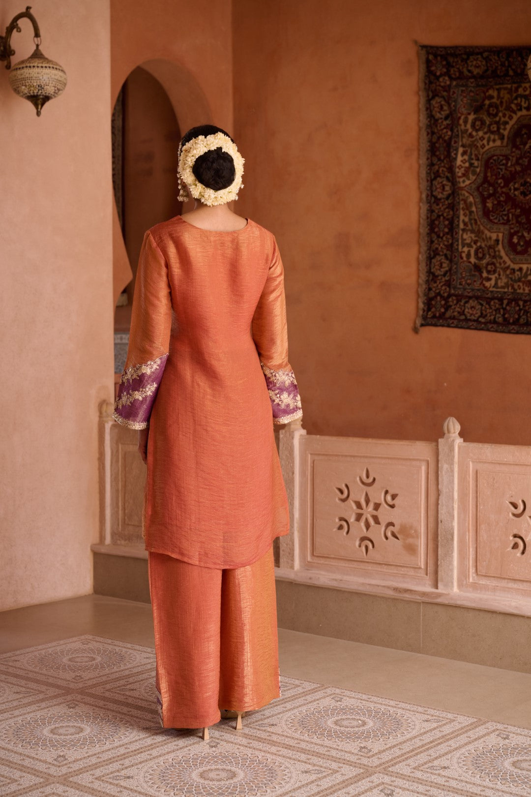 Gaurisha Rust full work premium suit set