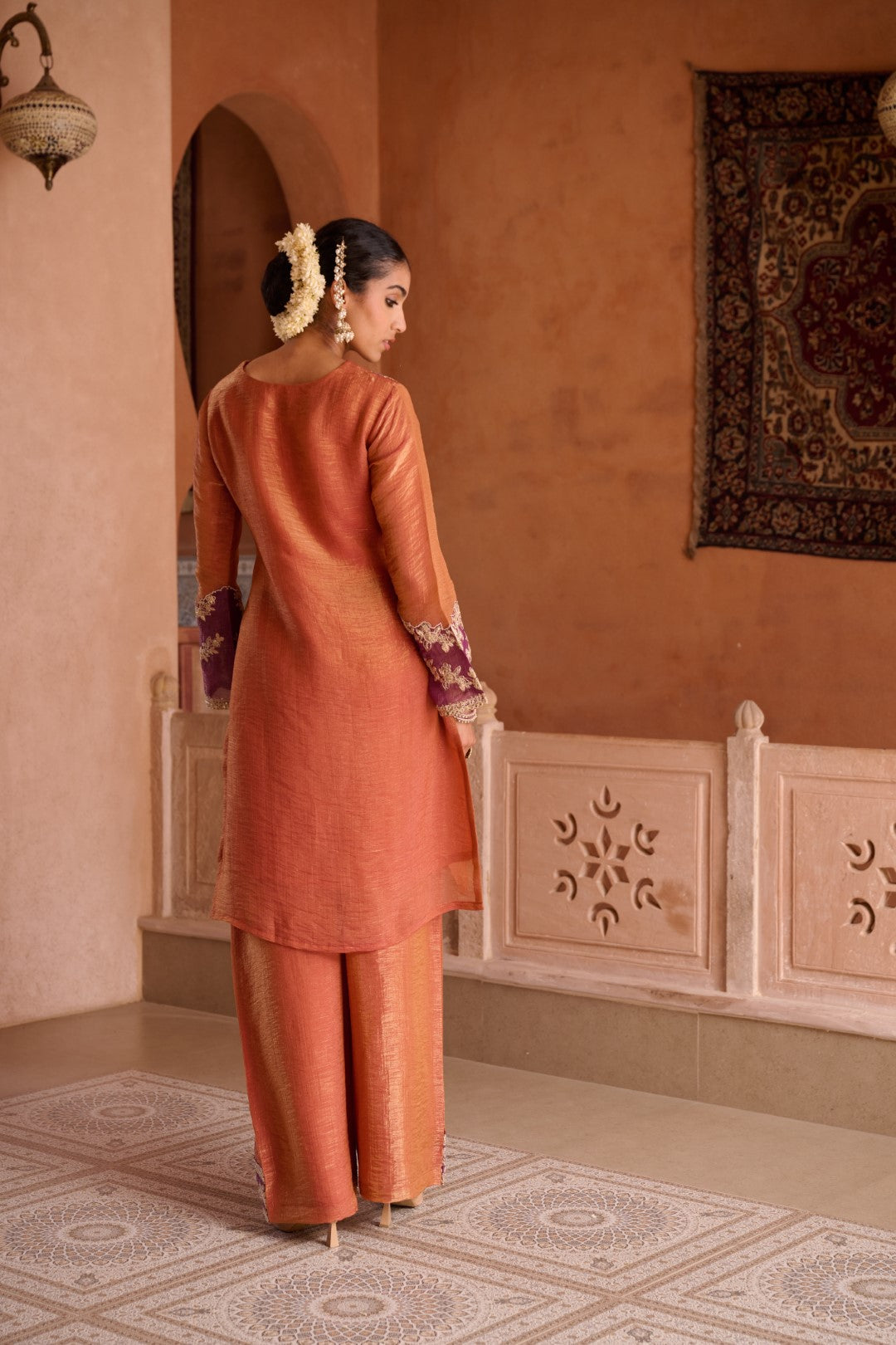 Gaurisha Rust full work premium suit set