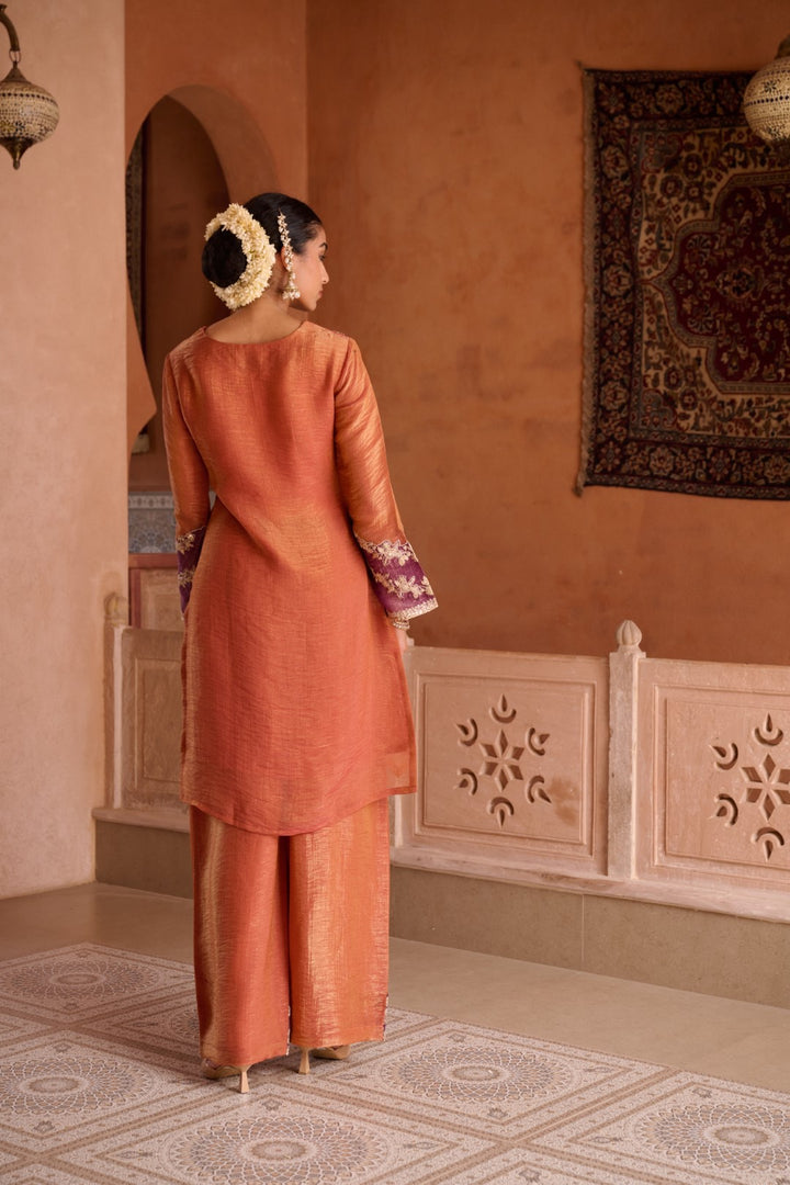 Gaurisha Rust full work premium suit set