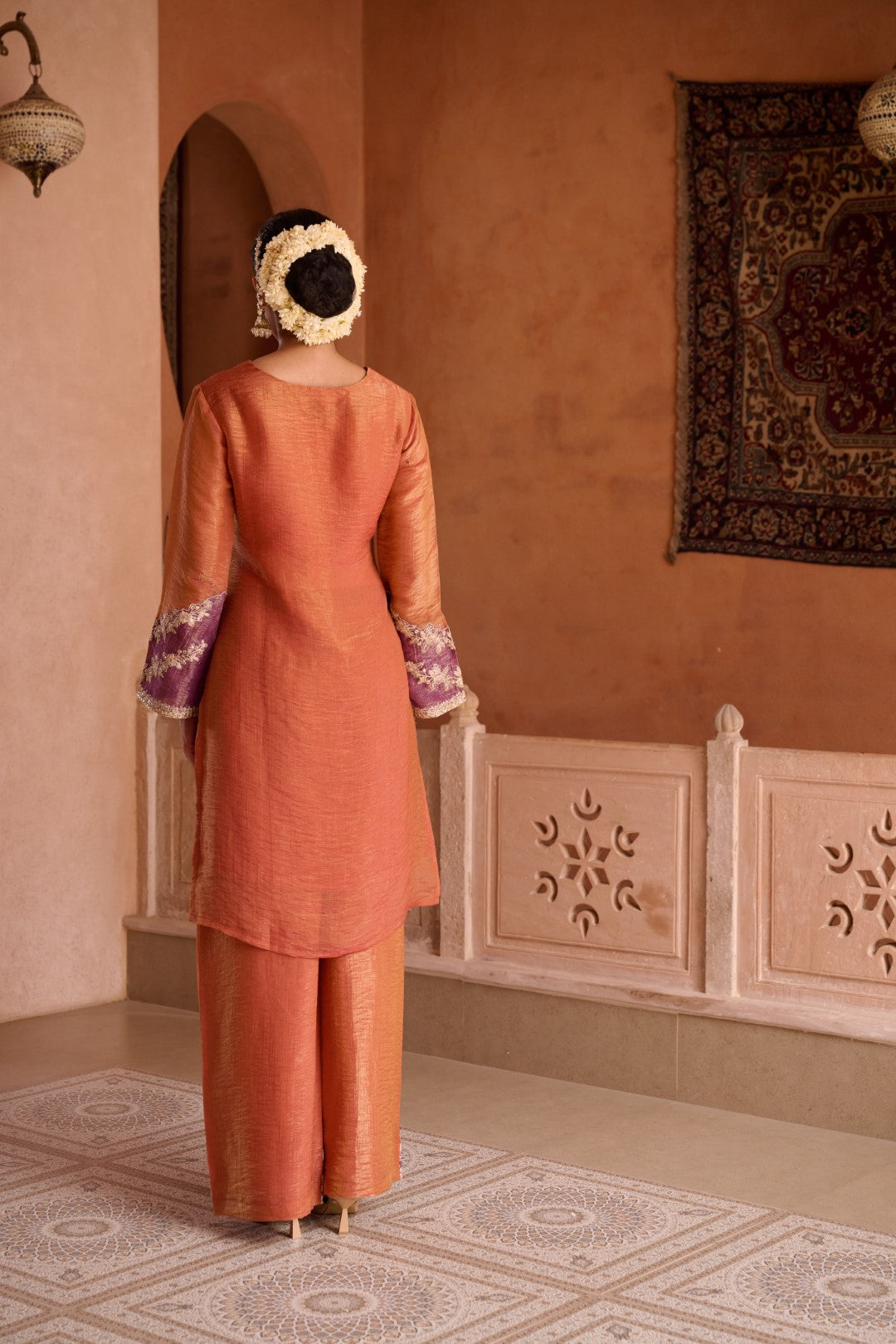 Gaurisha Rust full work premium suit set