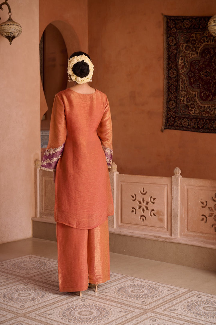 Gaurisha Rust full work premium suit set