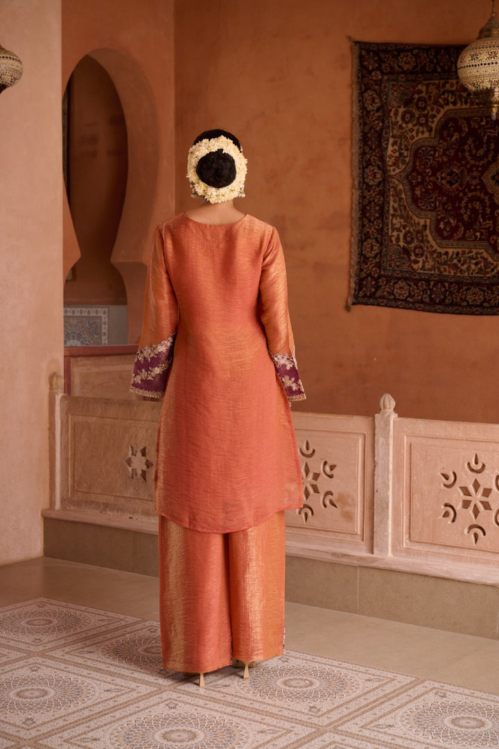 Gaurisha Rust full work premium suit set