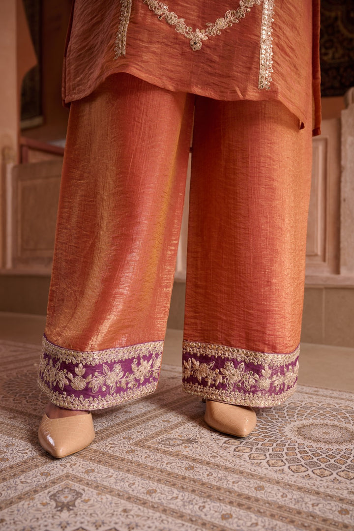 Gaurisha Rust full work premium suit set