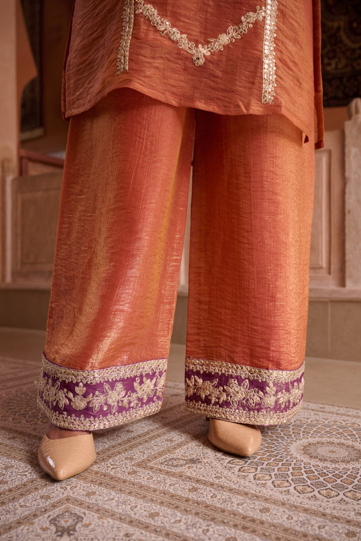 Gaurisha Rust full work premium suit set