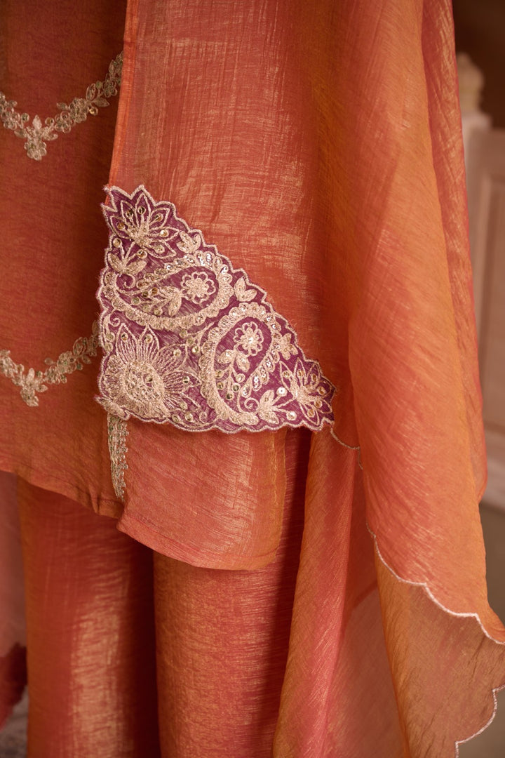 Gaurisha Rust full work premium suit set