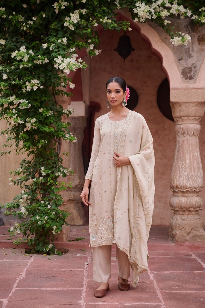 Gaurisha Daisy Full work Premium Suit Set