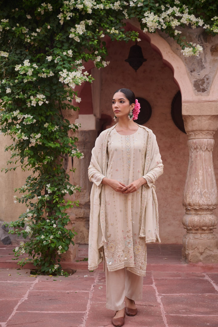 Gaurisha Daisy Full work Premium Suit Set