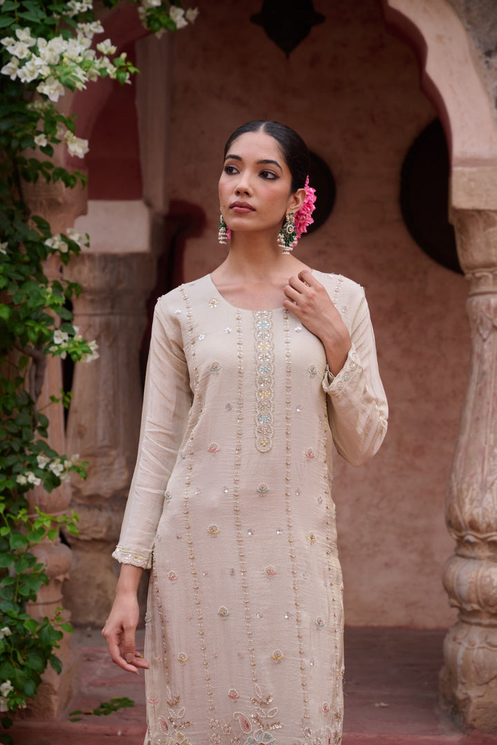 Gaurisha Daisy Full work Premium Suit Set