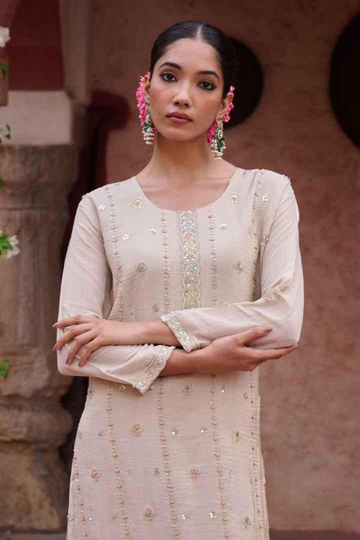 Gaurisha Daisy Full work Premium Suit Set