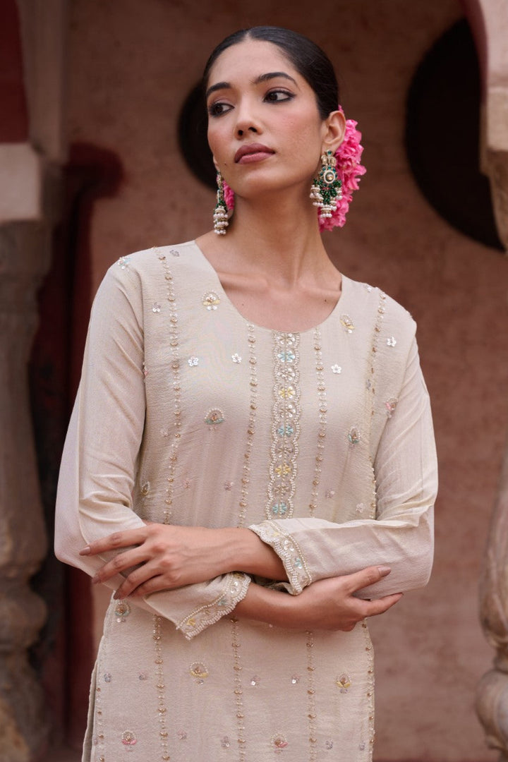 Gaurisha Daisy Full work Premium Suit Set