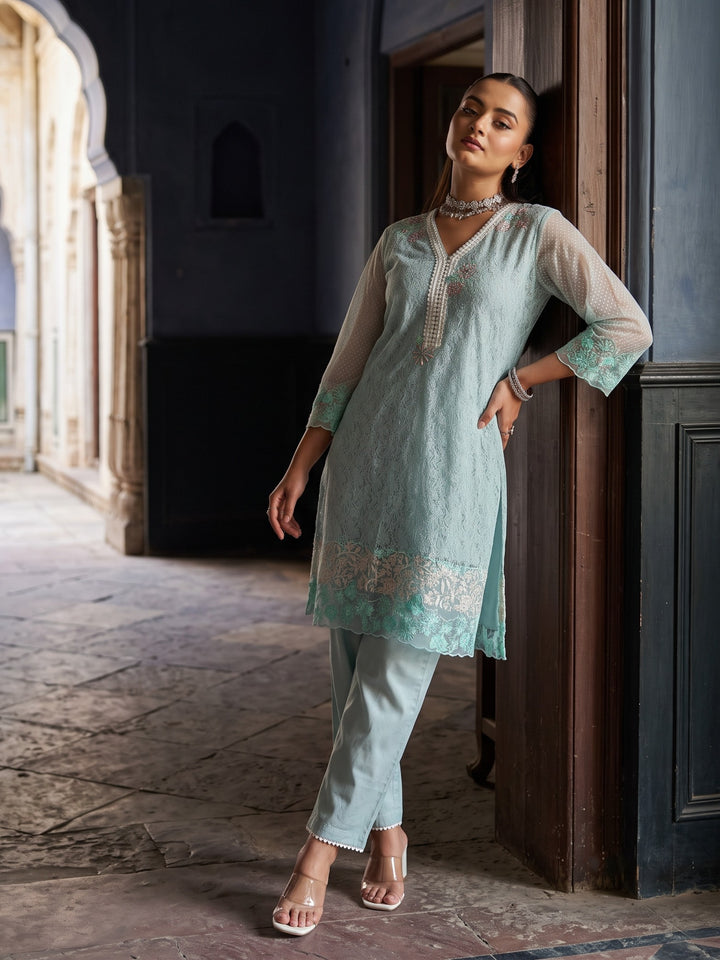 Anumeha Tiffany embroided co-ord set