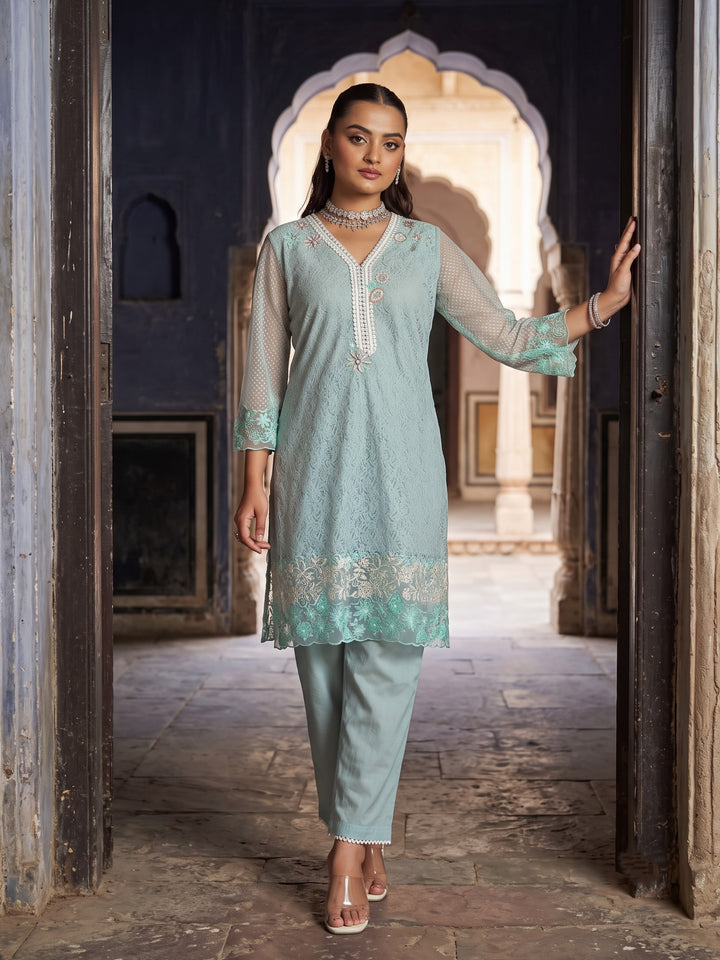 Anumeha Tiffany embroided co-ord set