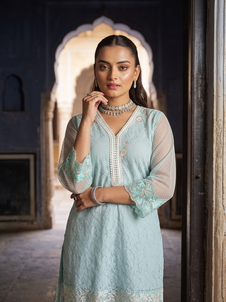 Anumeha Tiffany embroided co-ord set