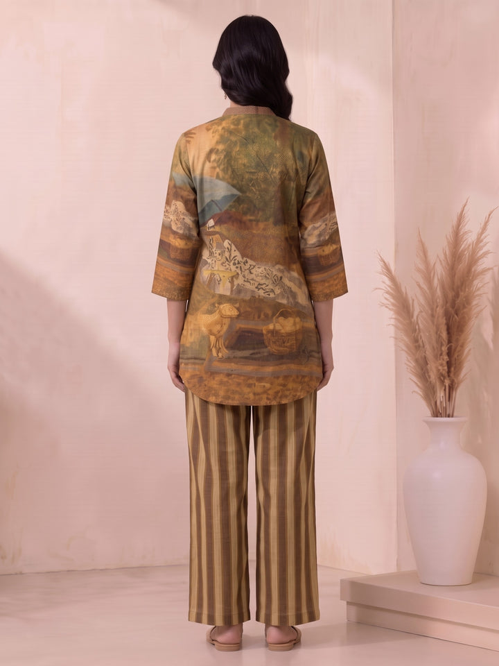 Arim Russet Shimmer Festive Co-Ord Set