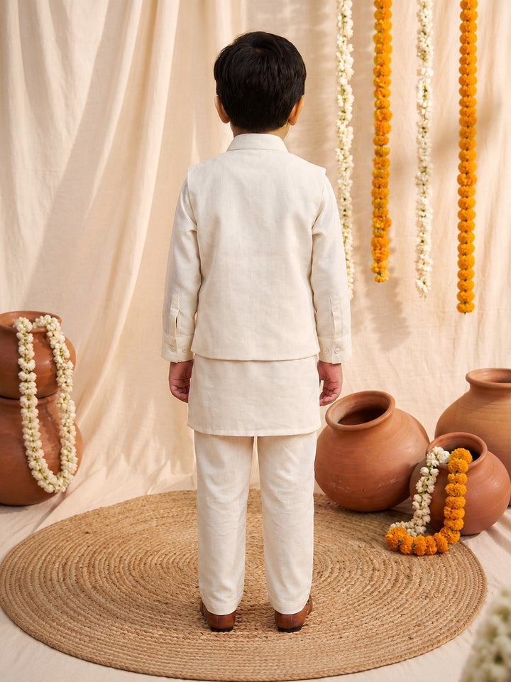Arya Daisy Embroidery 3 Pc Boys Set
