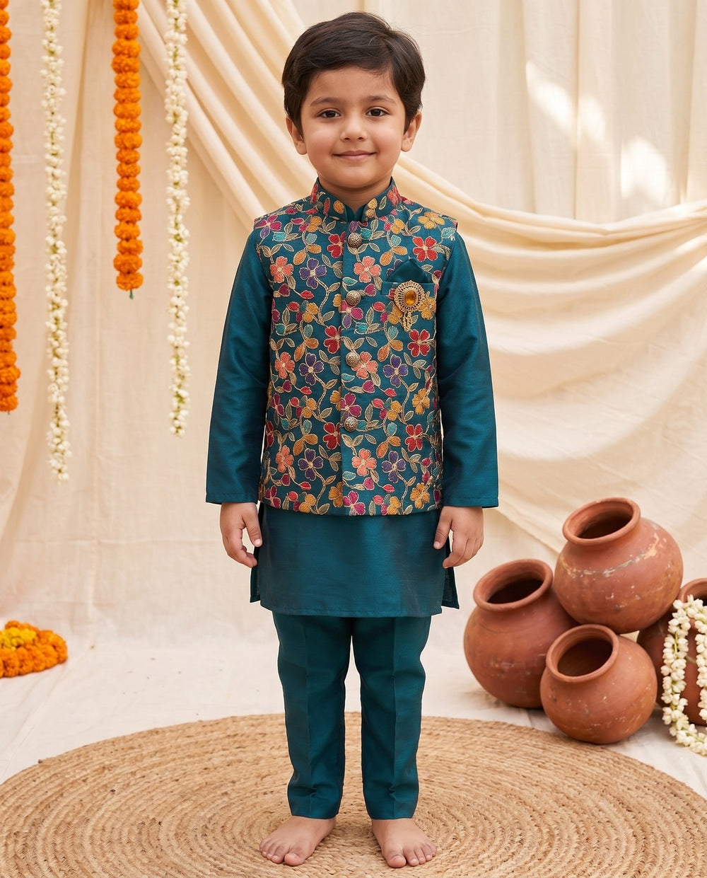 Arya Lapis Embroidery 3 Pc Boys Set