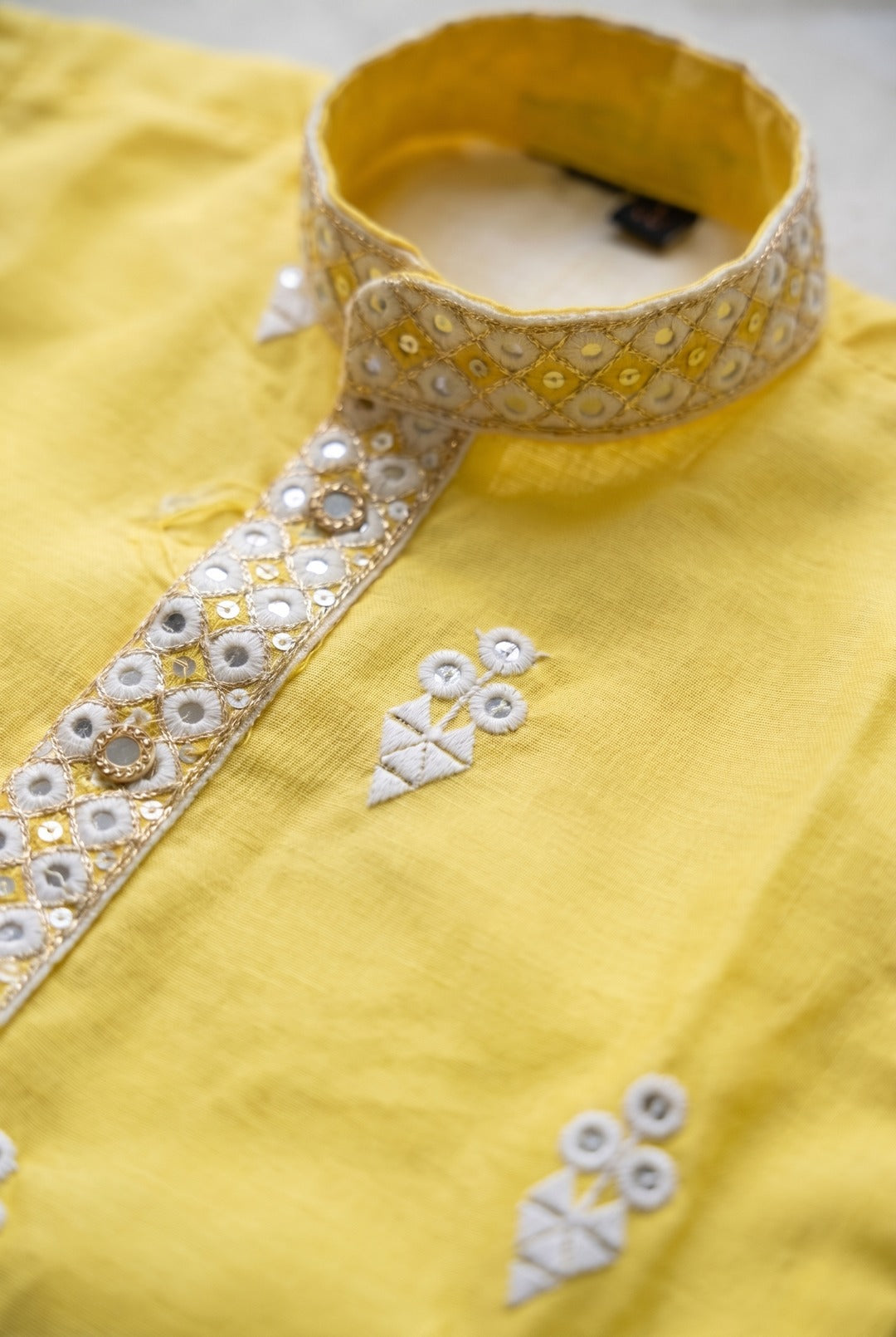 Arya Lime Embroidery Boys Kurta Set