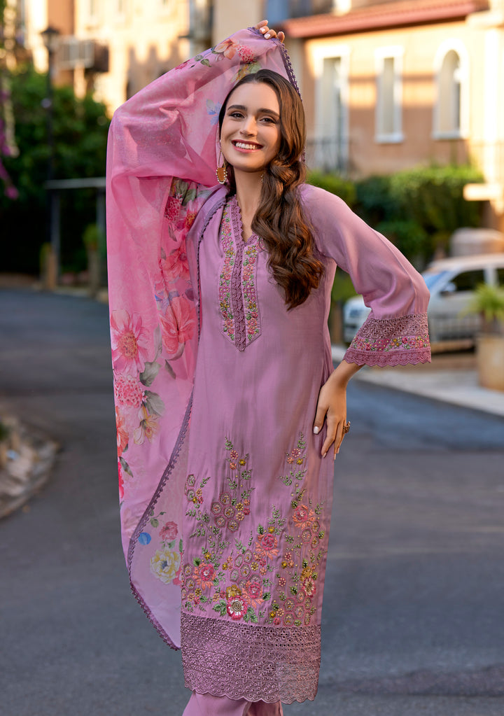 Hetal Orchid Full embroidery Pakistani Suit Set