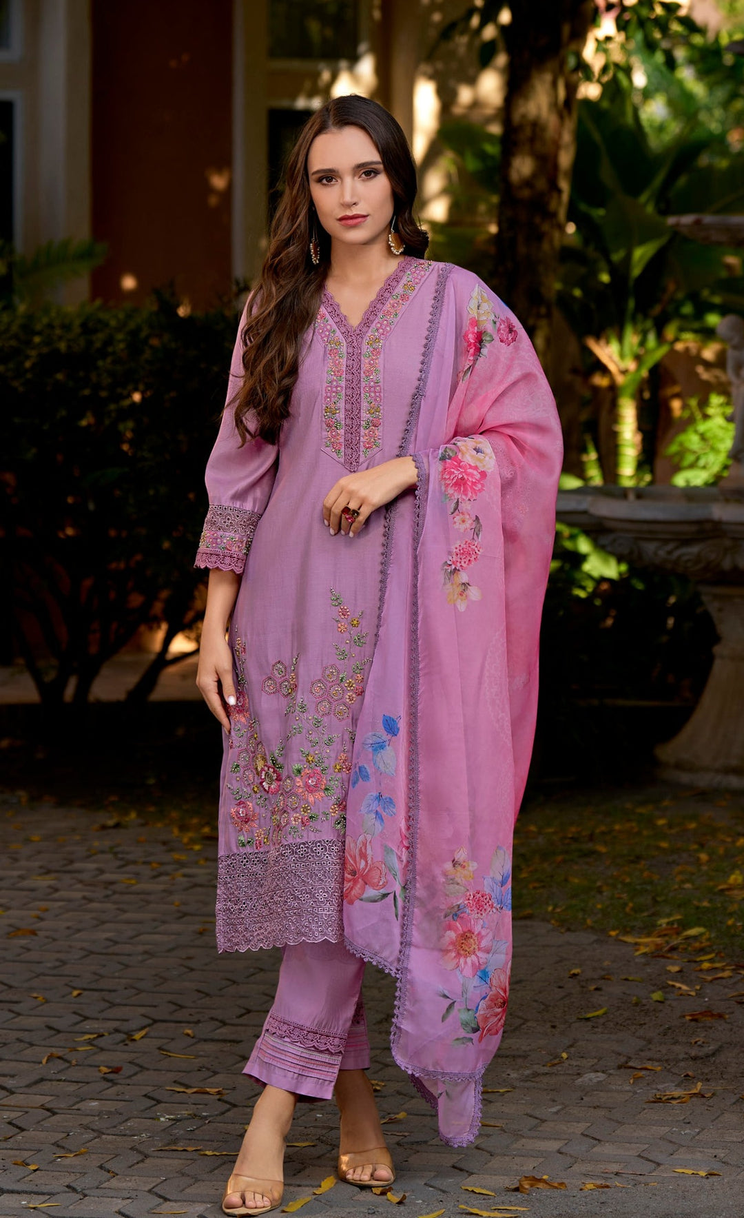 Hetal Orchid Full embroidery Pakistani Suit Set