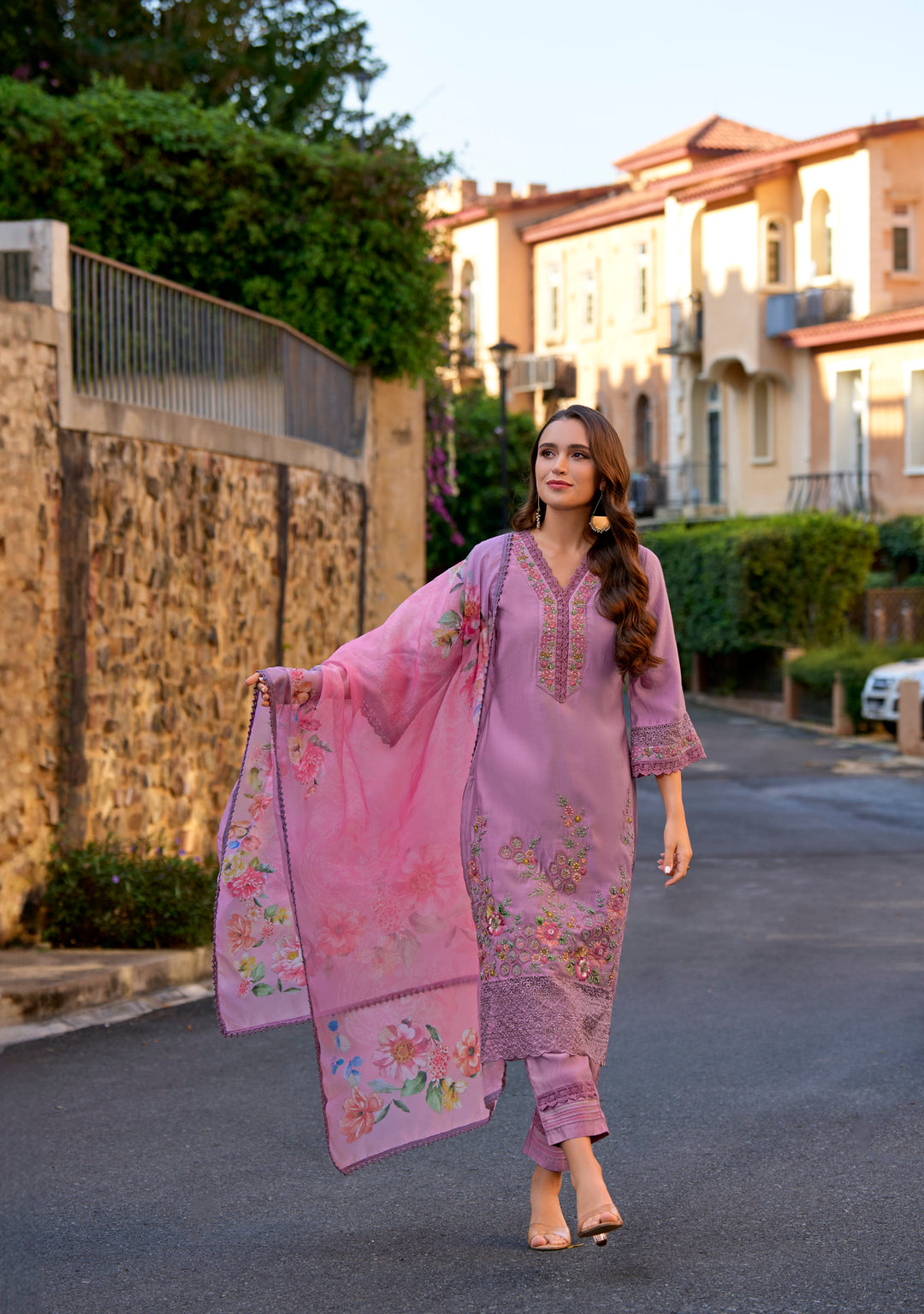 Hetal Orchid Full embroidery Pakistani Suit Set
