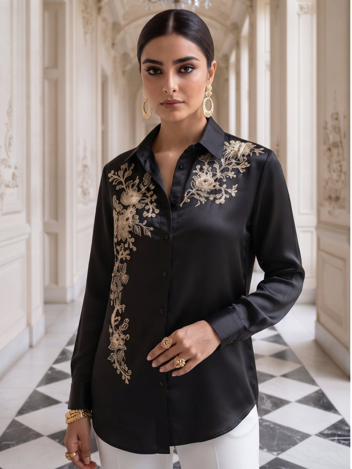 Avira Soot Embroidery Shirt